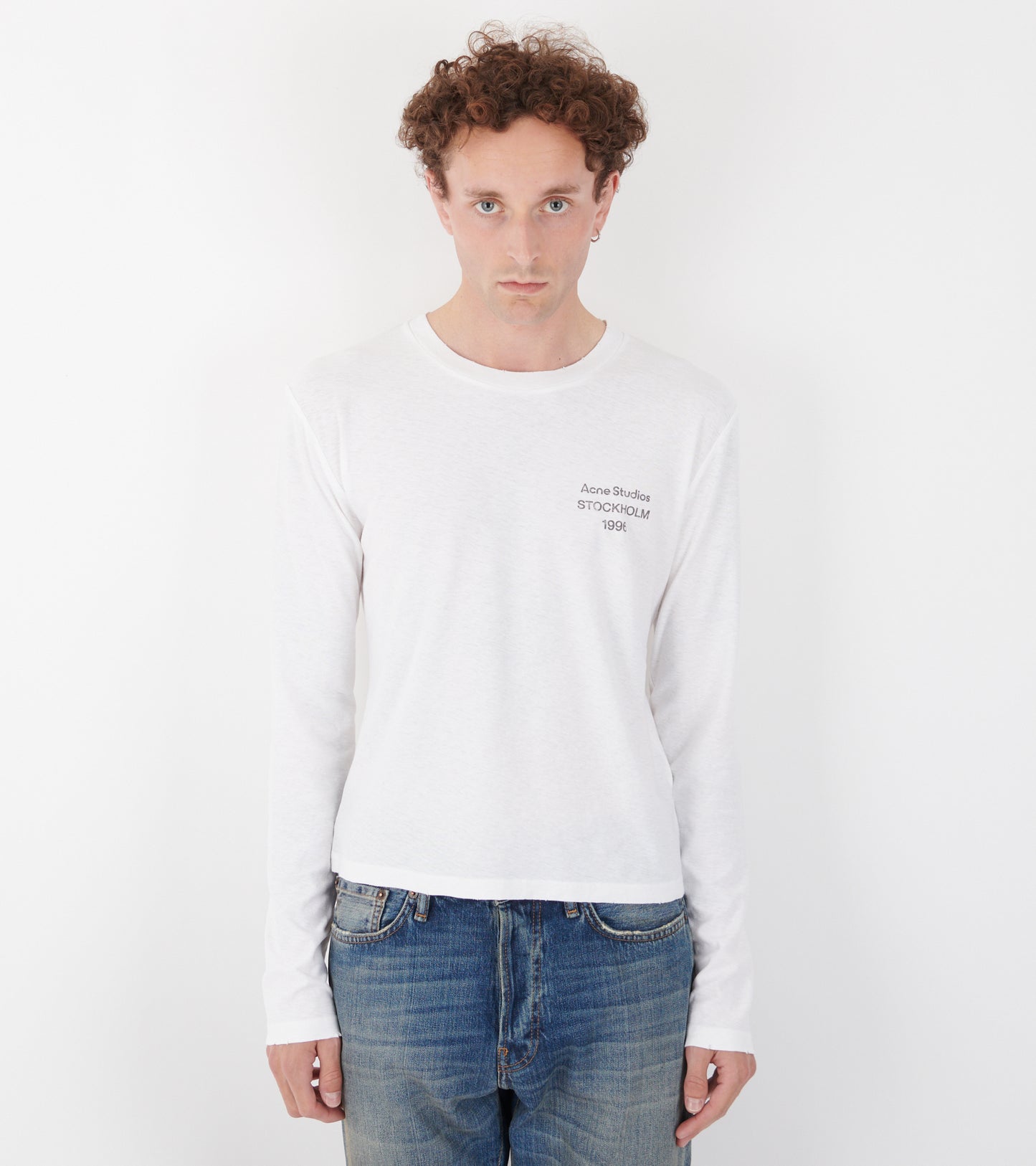 Distressed Logo L/S T-shirt Off-white