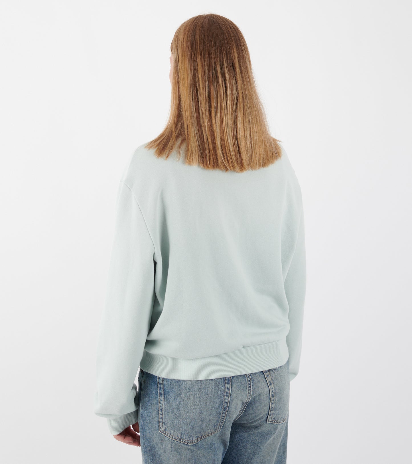 Zip Collar Cardigan Pale Mint