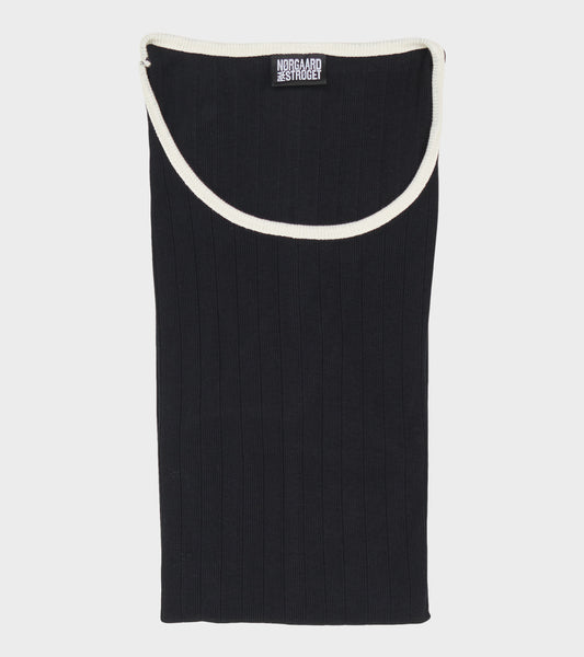101 Rib Kontrast Black/Ecru