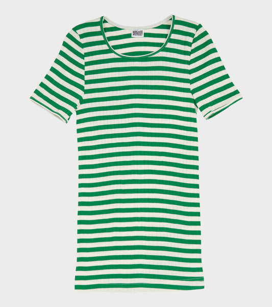 101 Short Sleeve T-shirt Green/Ecru