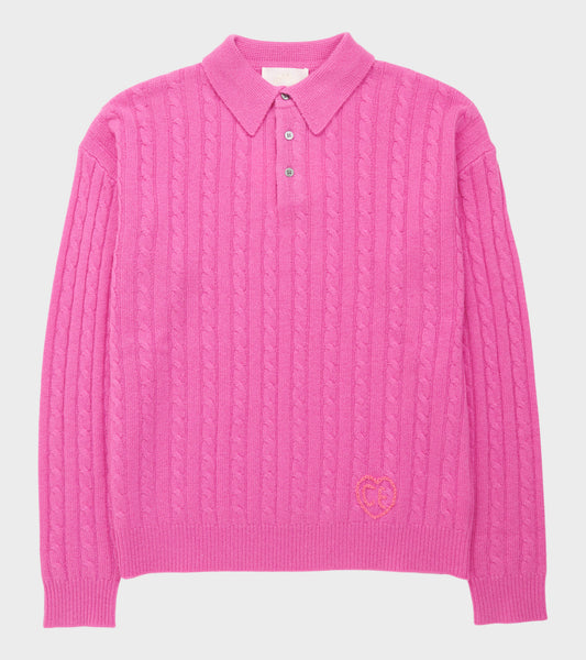 Cashmere Polo Pink