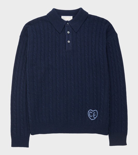 Cashmere Polo Navy