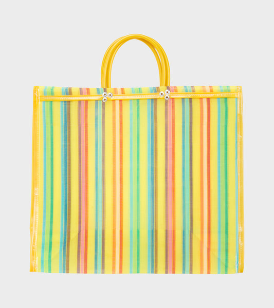 Market Tote Yellow/Multi Stripe