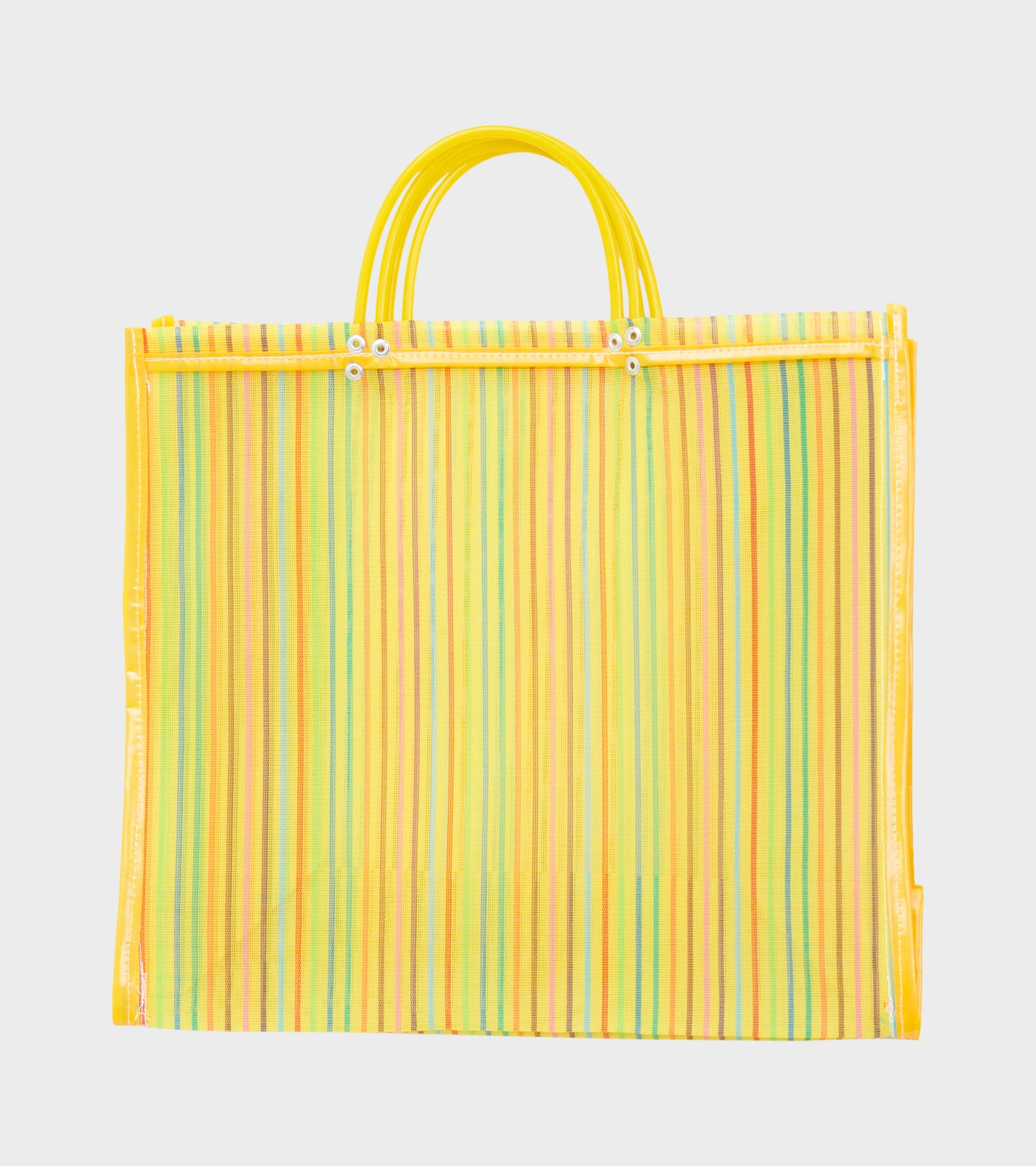 Market Tote Yellow/Multi Thin Stripe