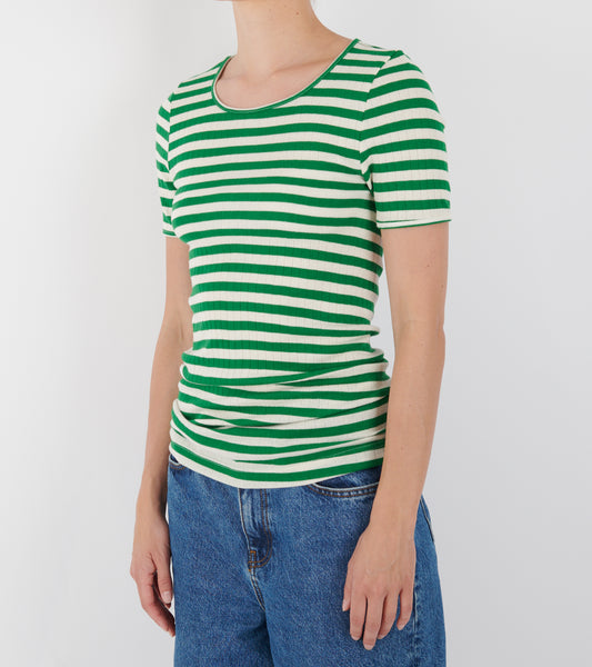 101 Short Sleeve T-shirt Green/Ecru