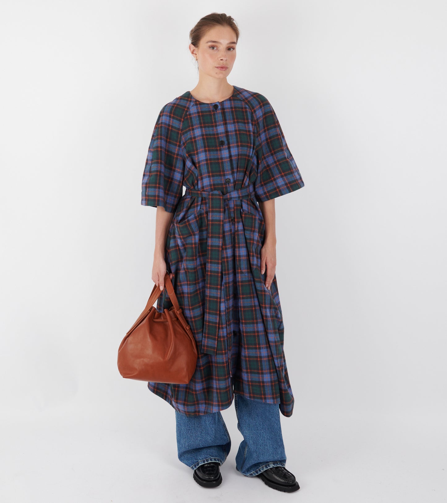 One Dress Blue Flannel Checks