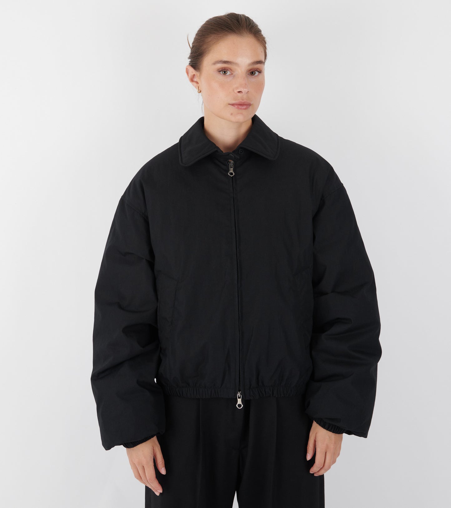 Cropped Avenue Puffa Black Tide Cotton Nylon