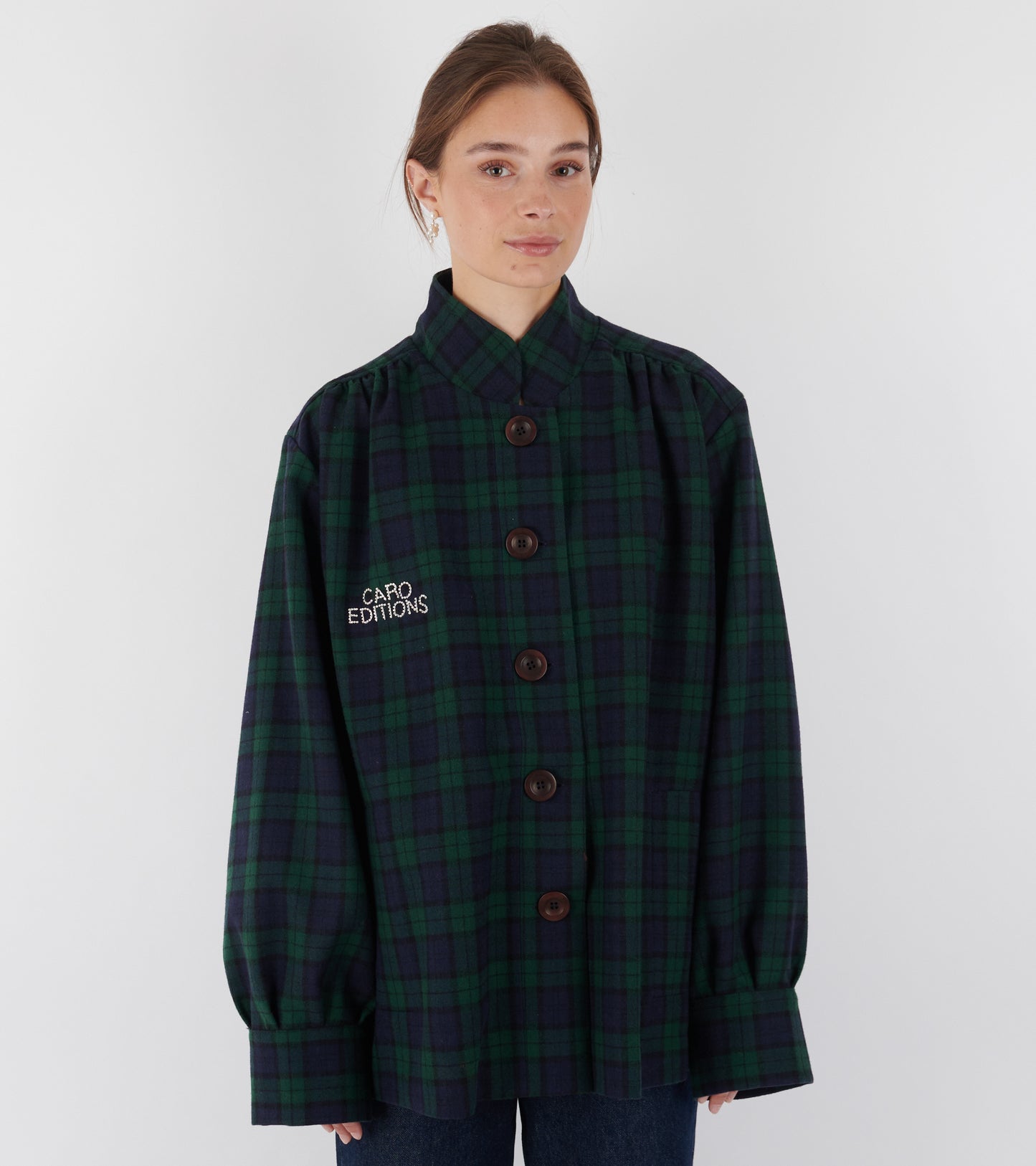 Short Gaia Tennis Coat Navy Check