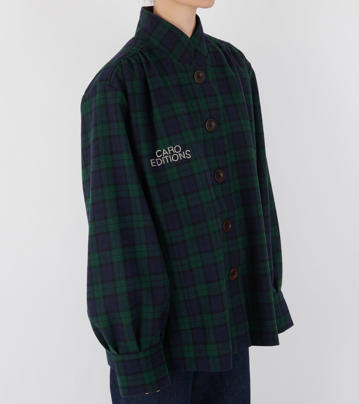 Short Gaia Tennis Coat Navy Check