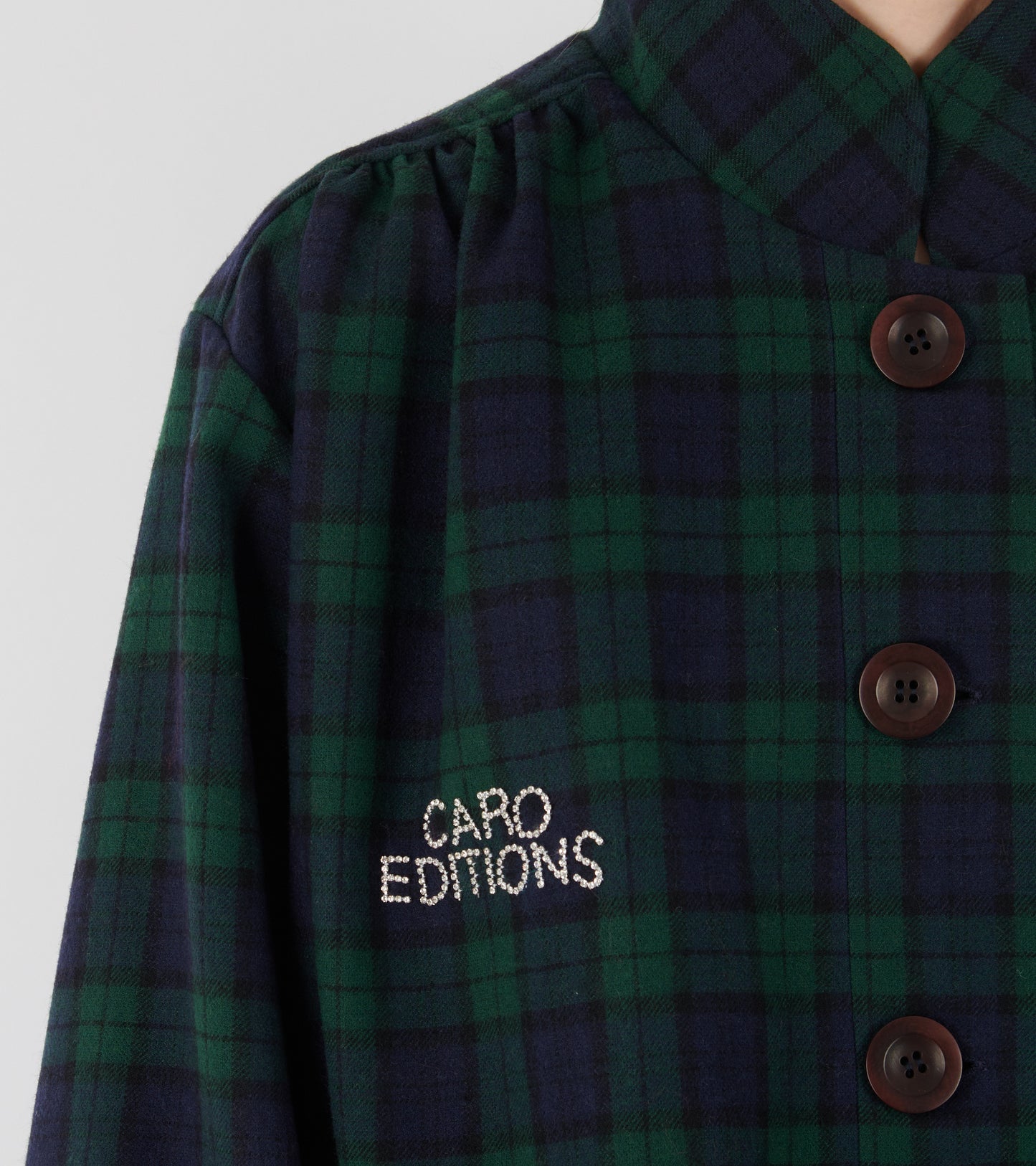 Short Gaia Tennis Coat Navy Check