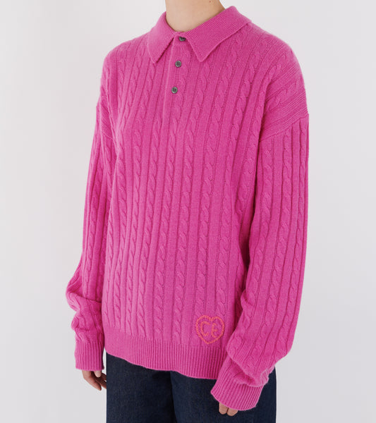 Cashmere Polo Pink