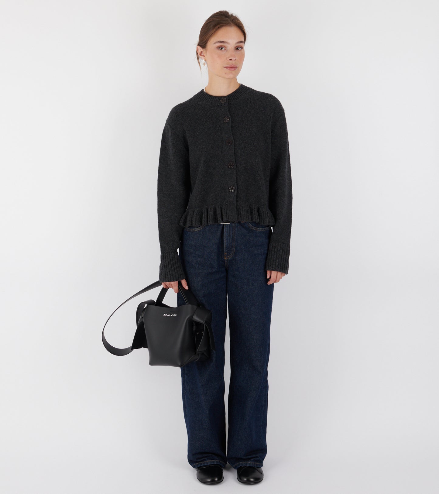 Fibbie Cardigan Charcoal Grey