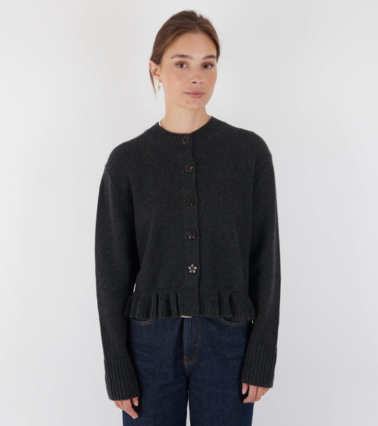 Fibbie Cardigan Charcoal Grey
