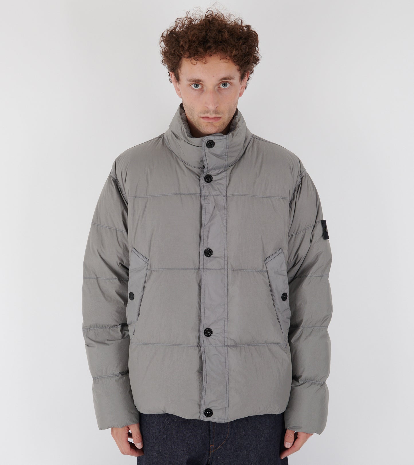 Garment Dyed Crinkle Reps NY Down Jacket Grey
