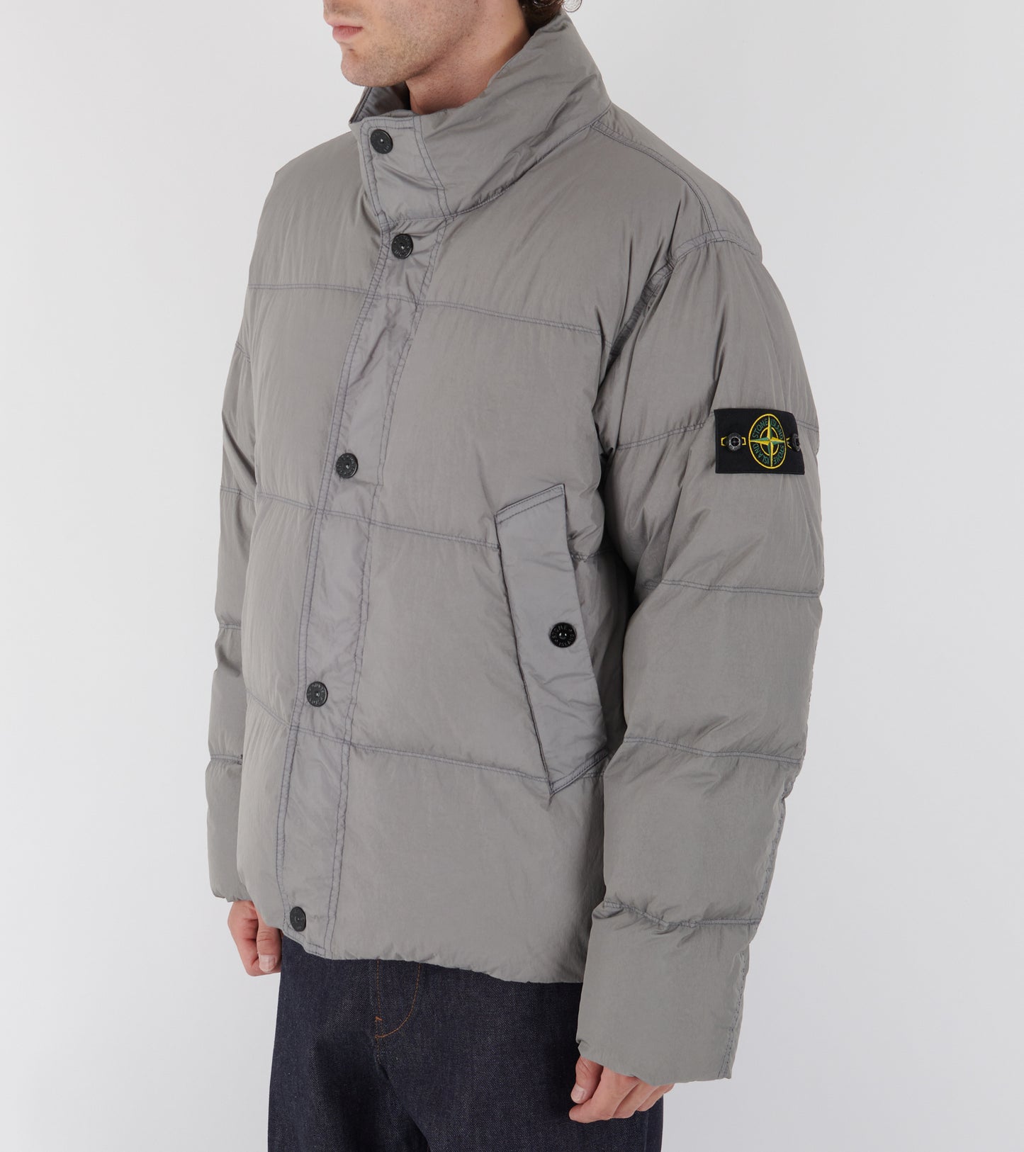 Garment Dyed Crinkle Reps NY Down Jacket Grey