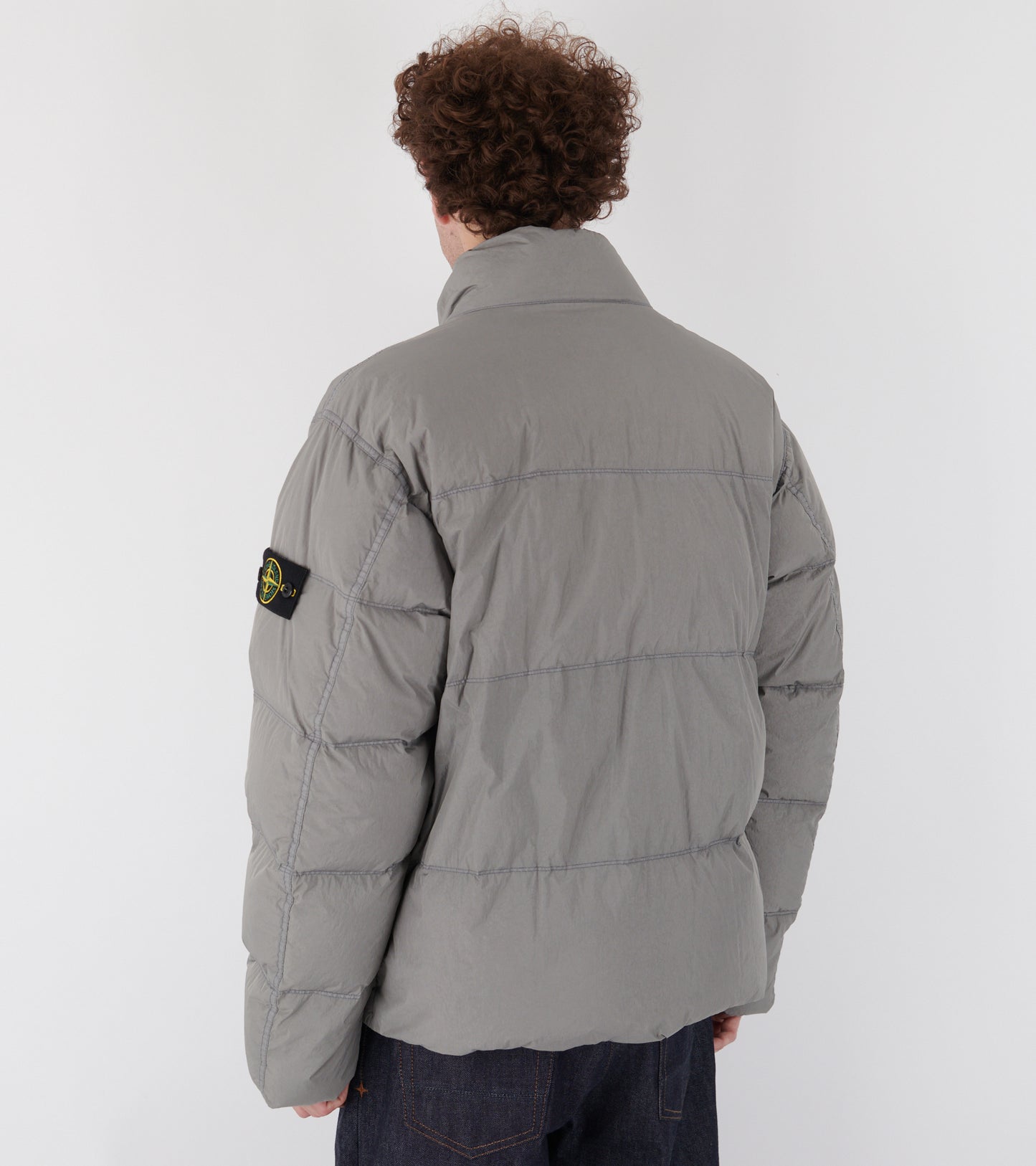 Garment Dyed Crinkle Reps NY Down Jacket Grey