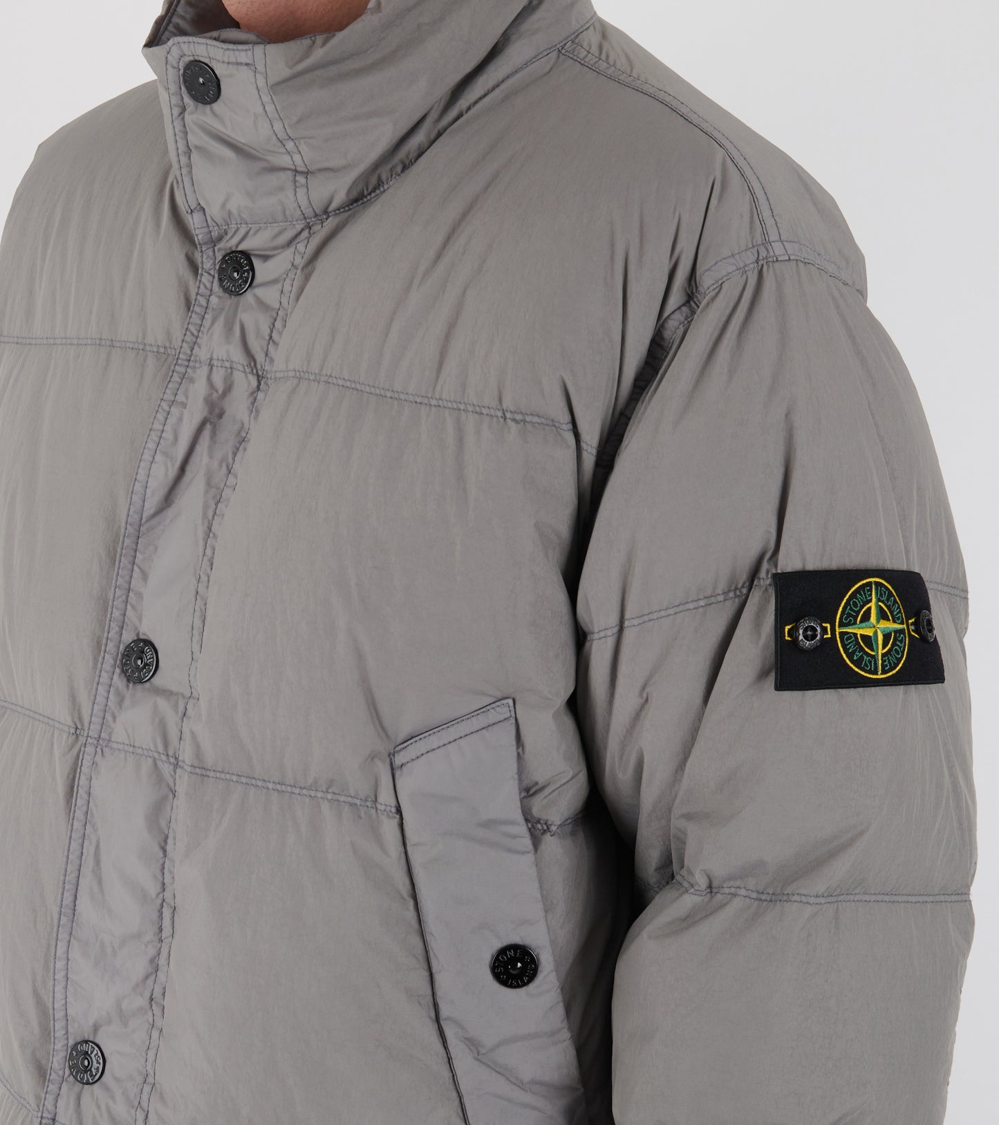 Garment Dyed Crinkle Reps NY Down Jacket Grey