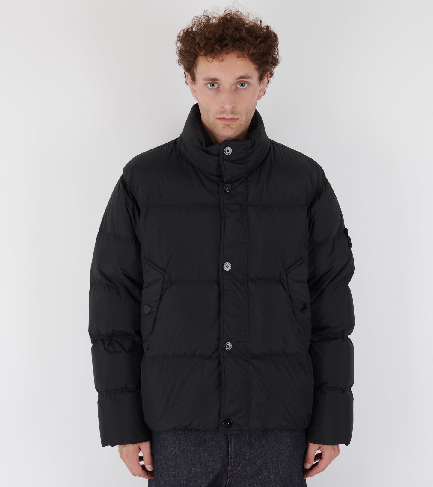 Garment Dyed Crinkle Reps NY Down Jacket Black