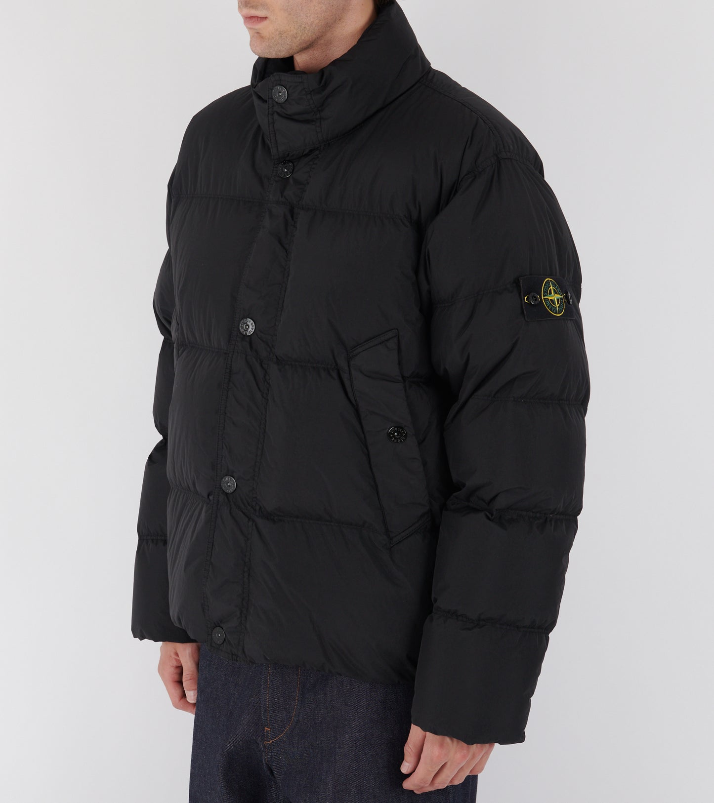 Garment Dyed Crinkle Reps NY Down Jacket Black