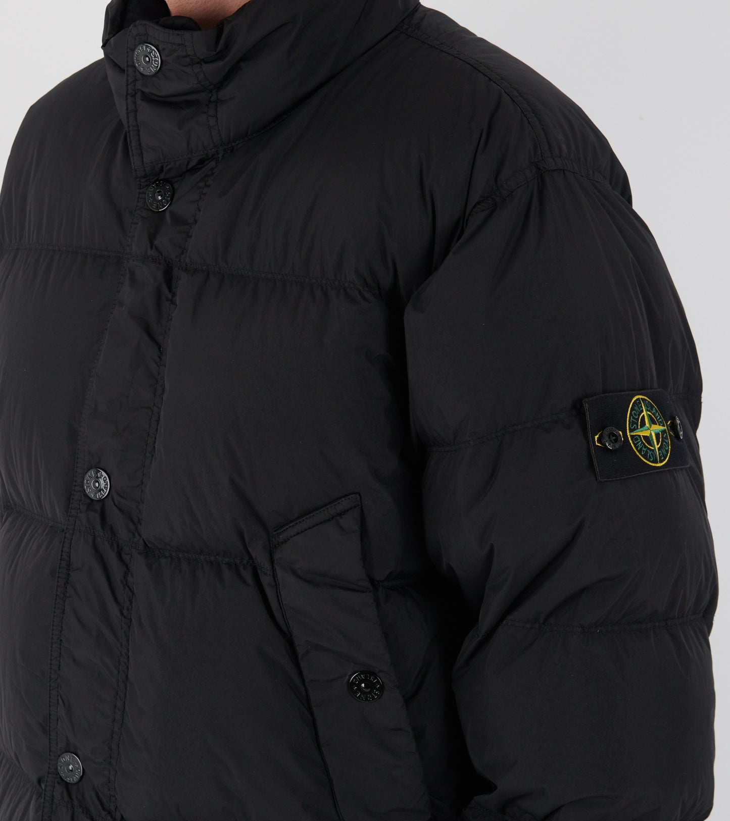 Garment Dyed Crinkle Reps NY Down Jacket Black