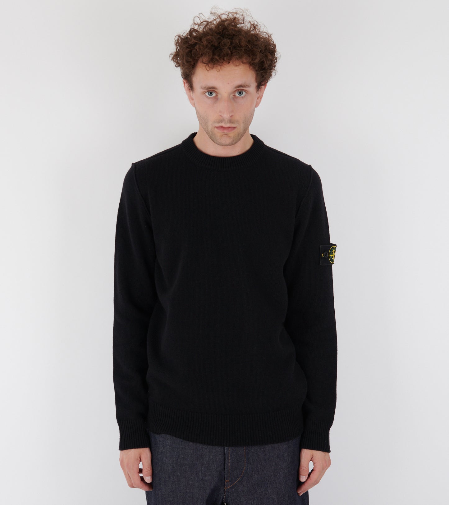 Virgin Wool Mix Knit Black