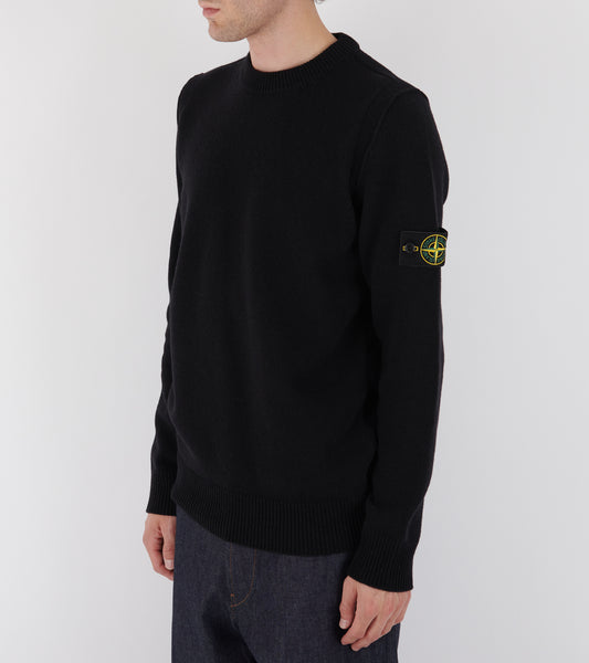 Virgin Wool Mix Knit Black