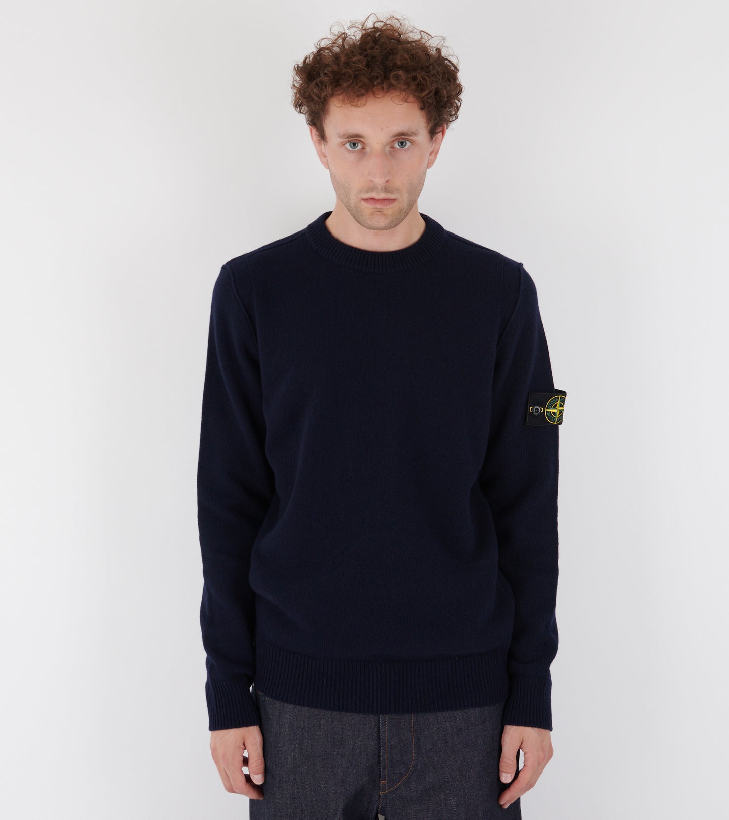 Virgin Wool Mix Knit Navy