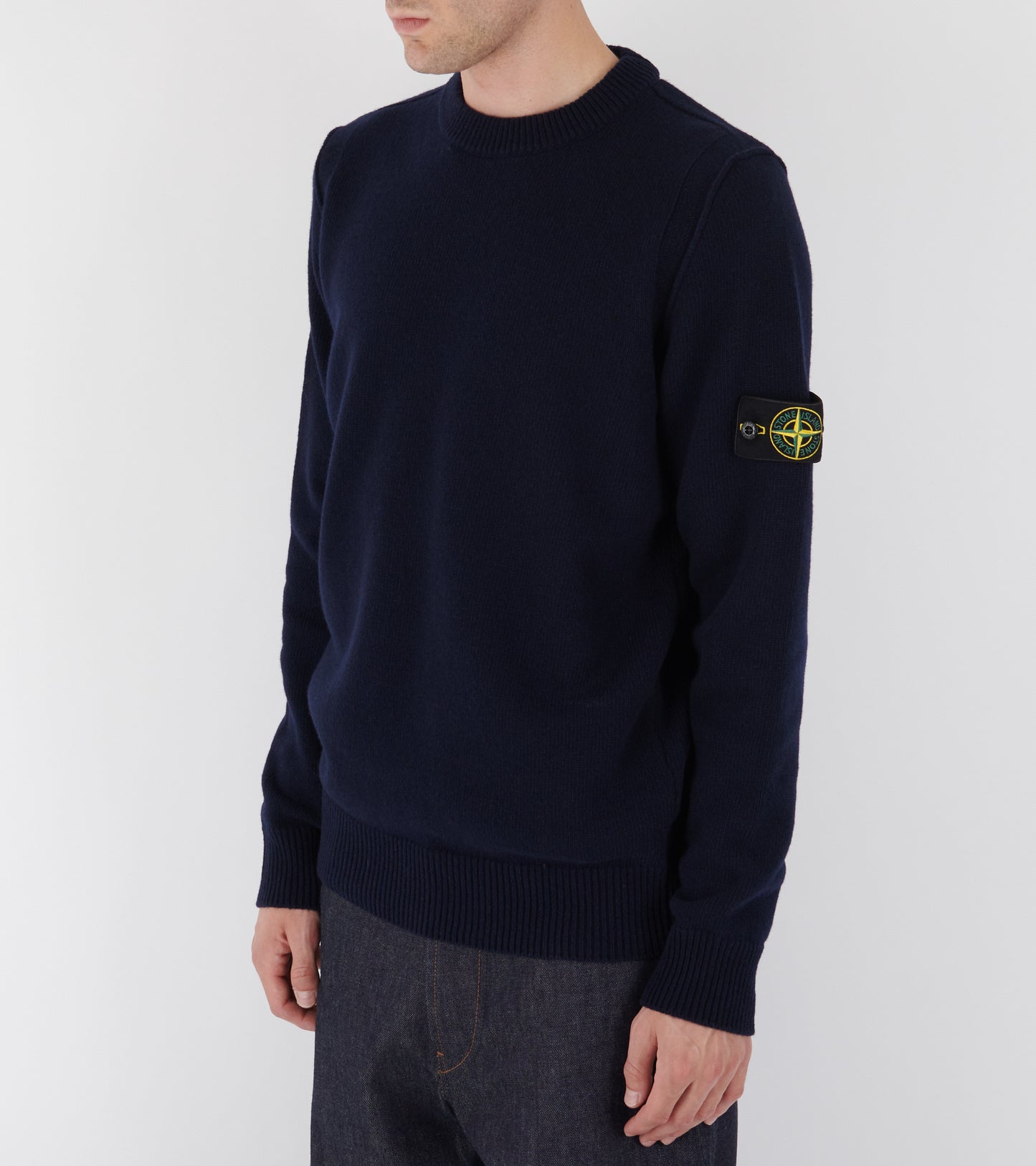 Virgin Wool Mix Knit Navy
