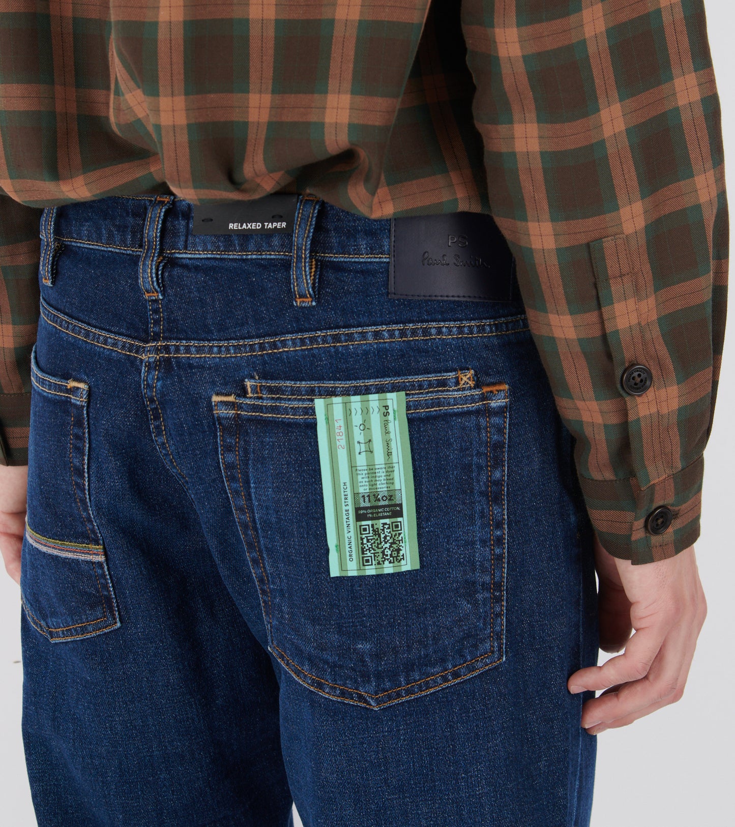 Relaxed Taper Fit Denim Jeans Blue