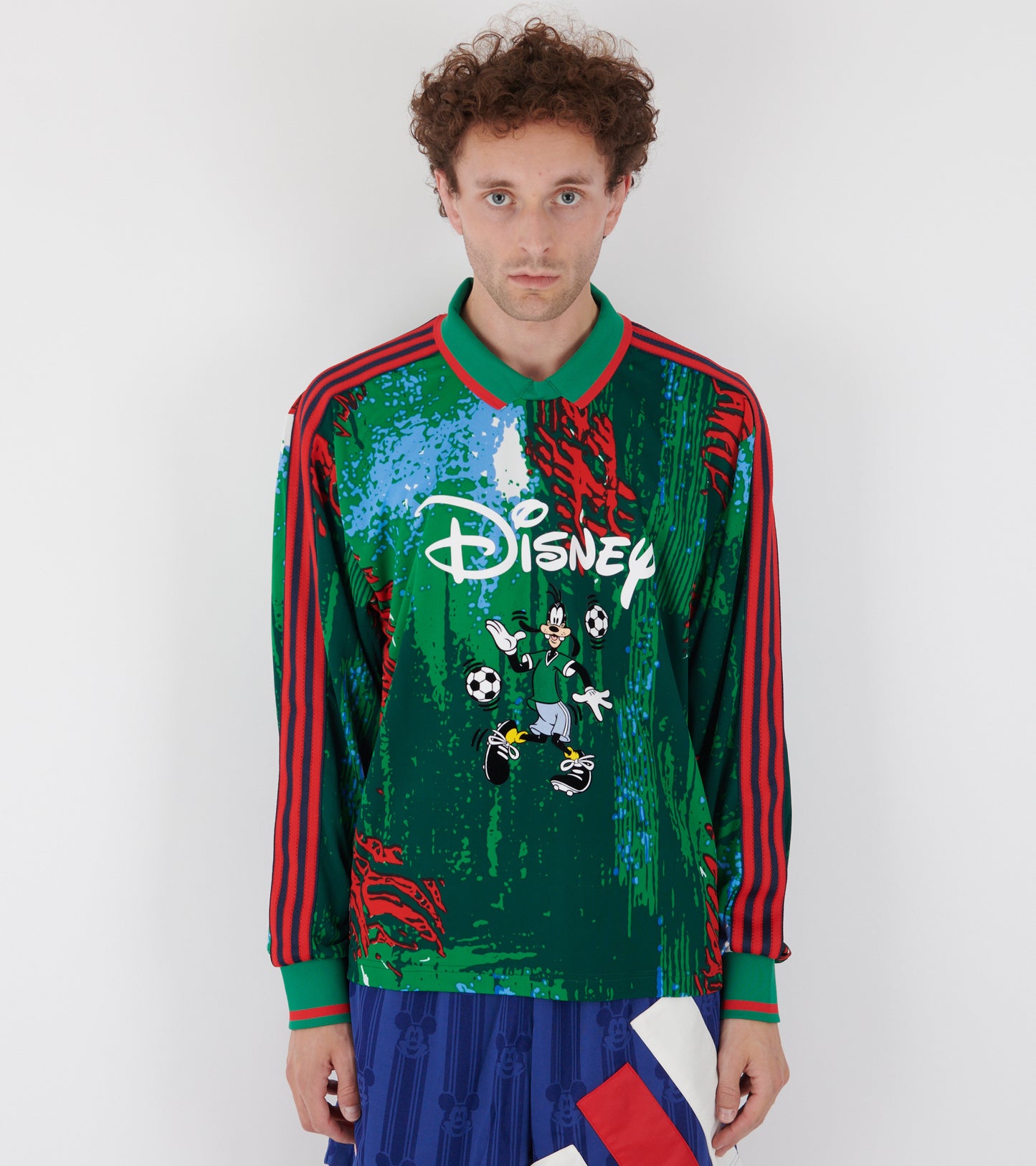 X Disney L/S Shirt Red/Bold Green/Blue