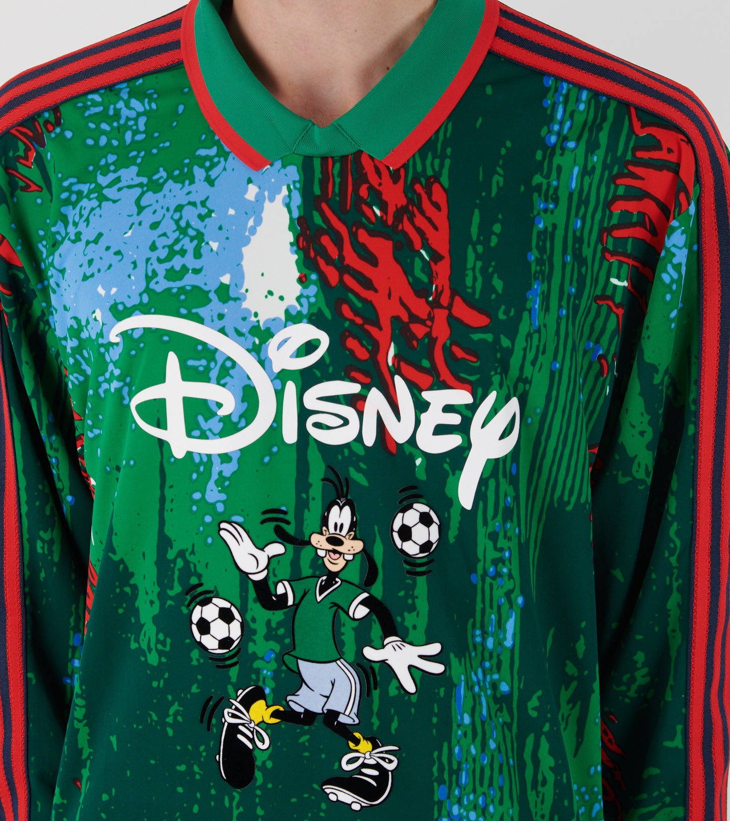 X Disney L/S Shirt Red/Bold Green/Blue
