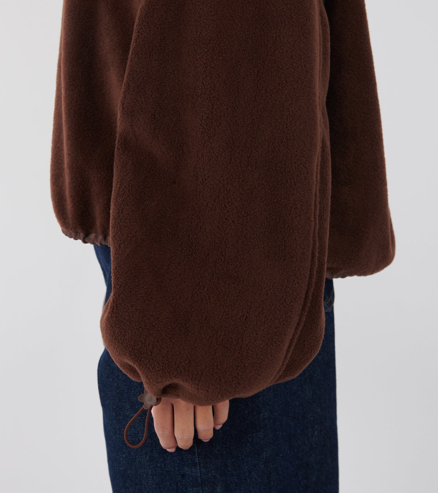 Frederik Soft Fleece Anorak Brown