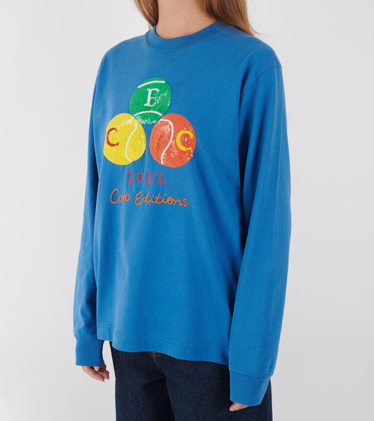 Long Sleeve Tee Blue Tennis Balls