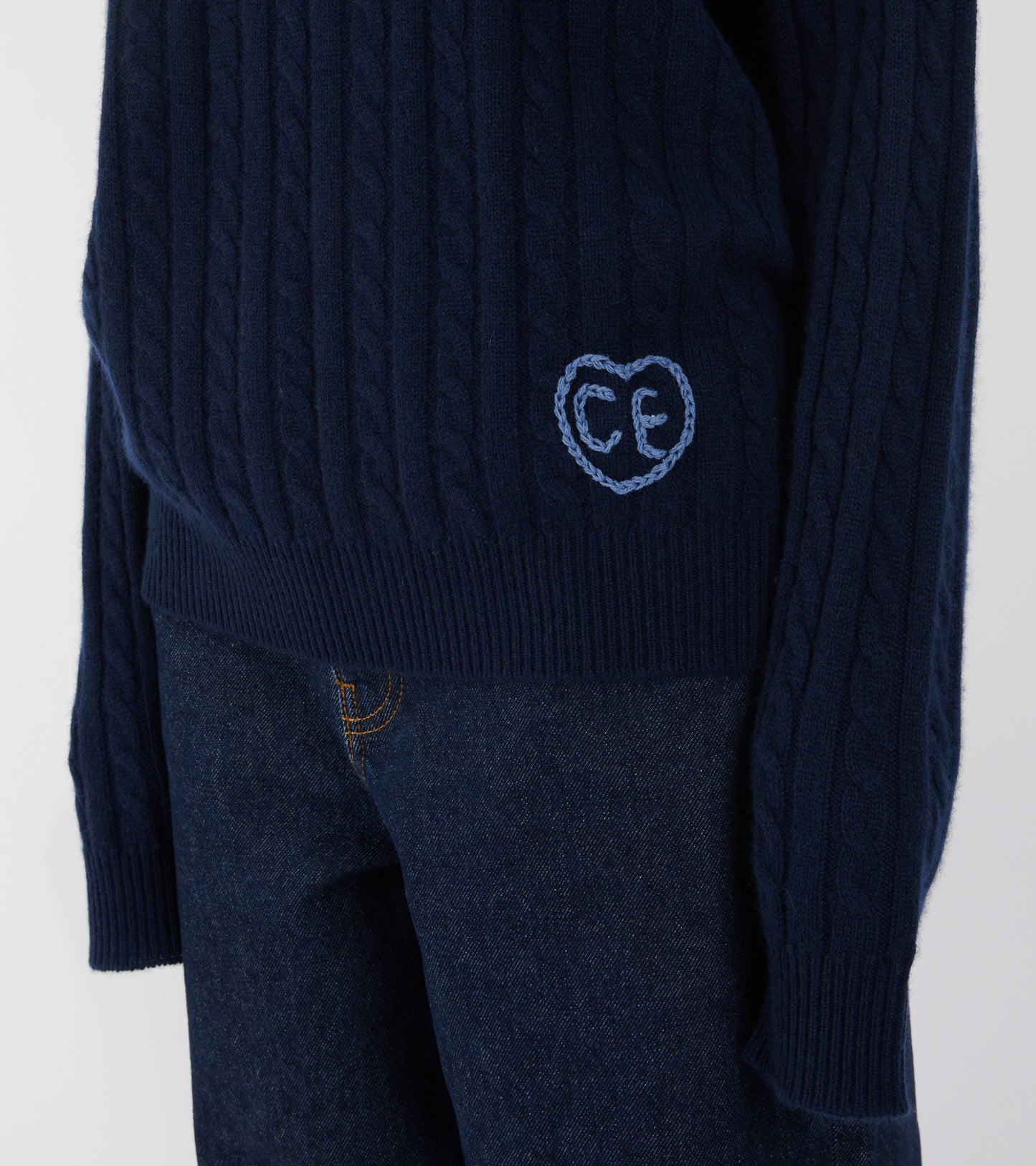 Cashmere Polo Navy