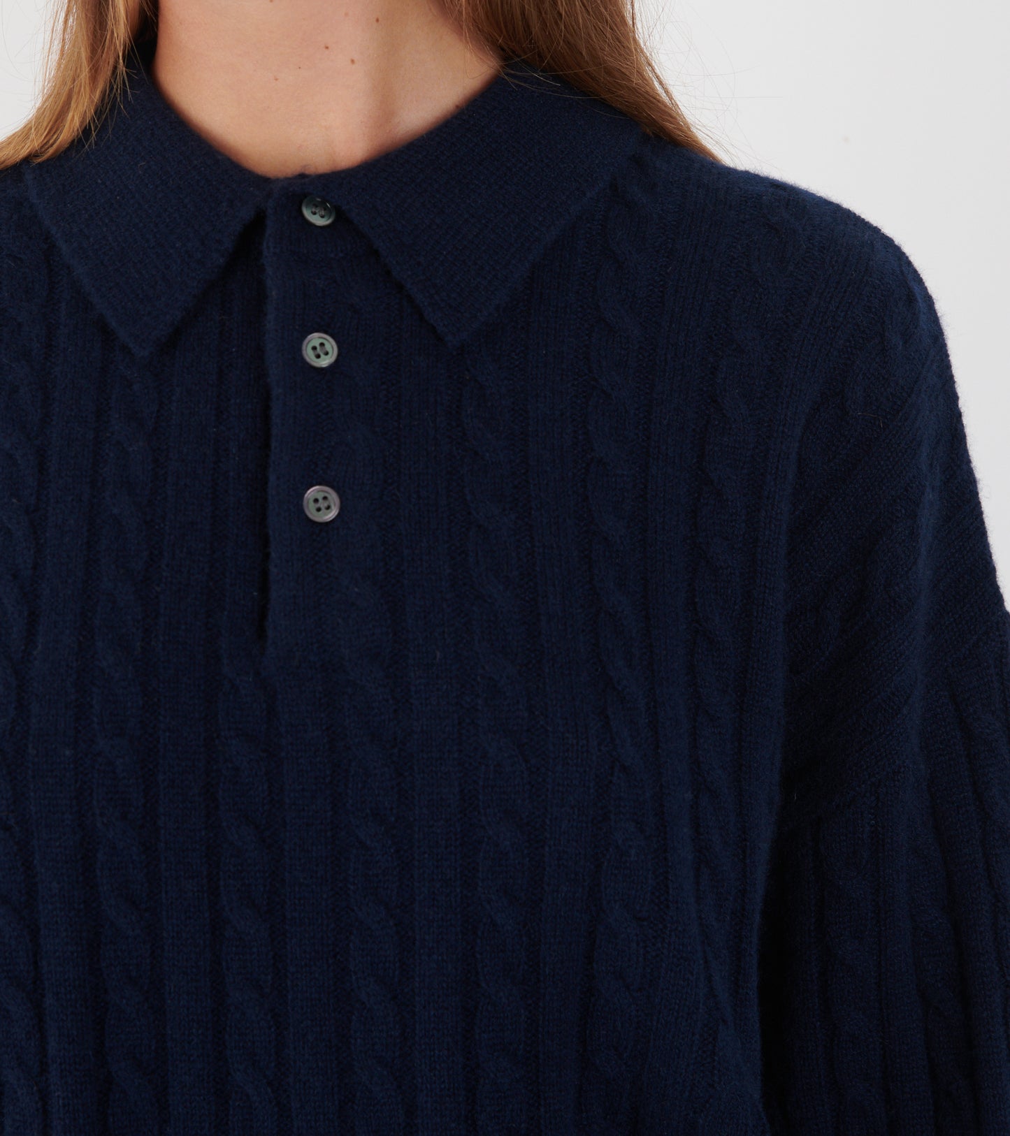 Cashmere Polo Navy
