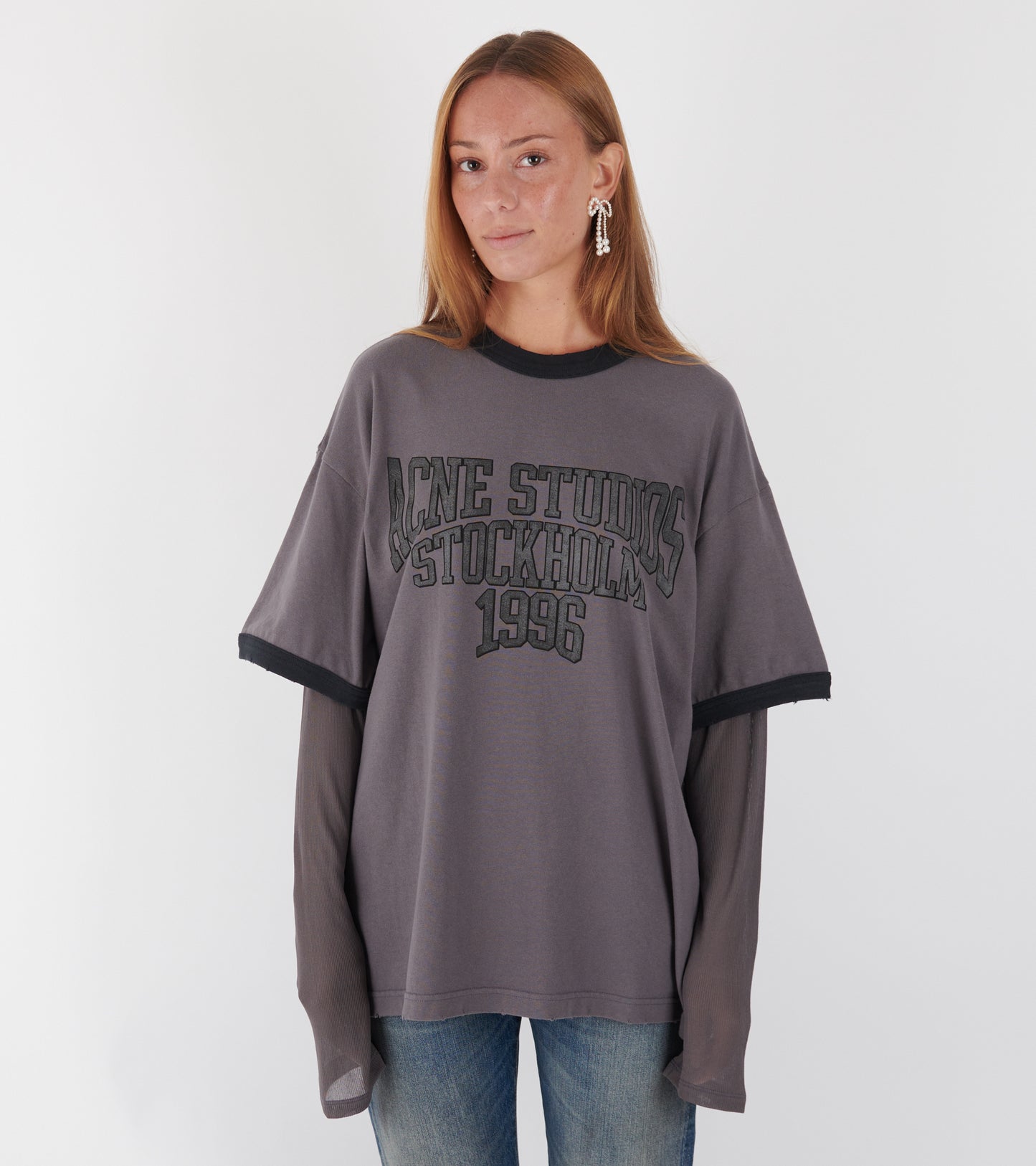 Layered Graphic T-shirt Dark Purple/Black
