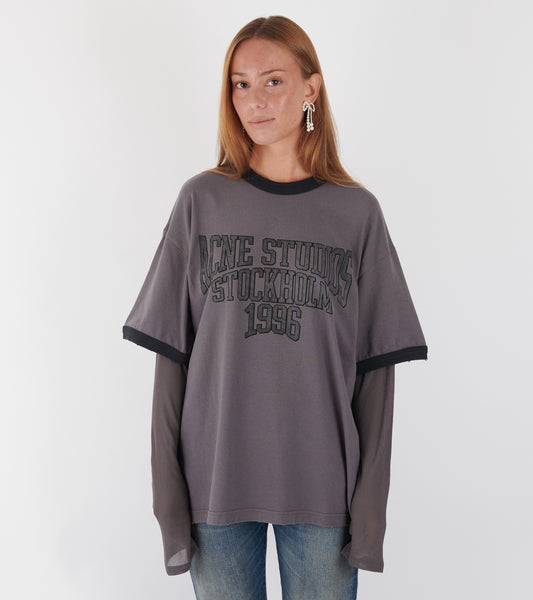 Layered Graphic T-shirt Dark Purple/Black