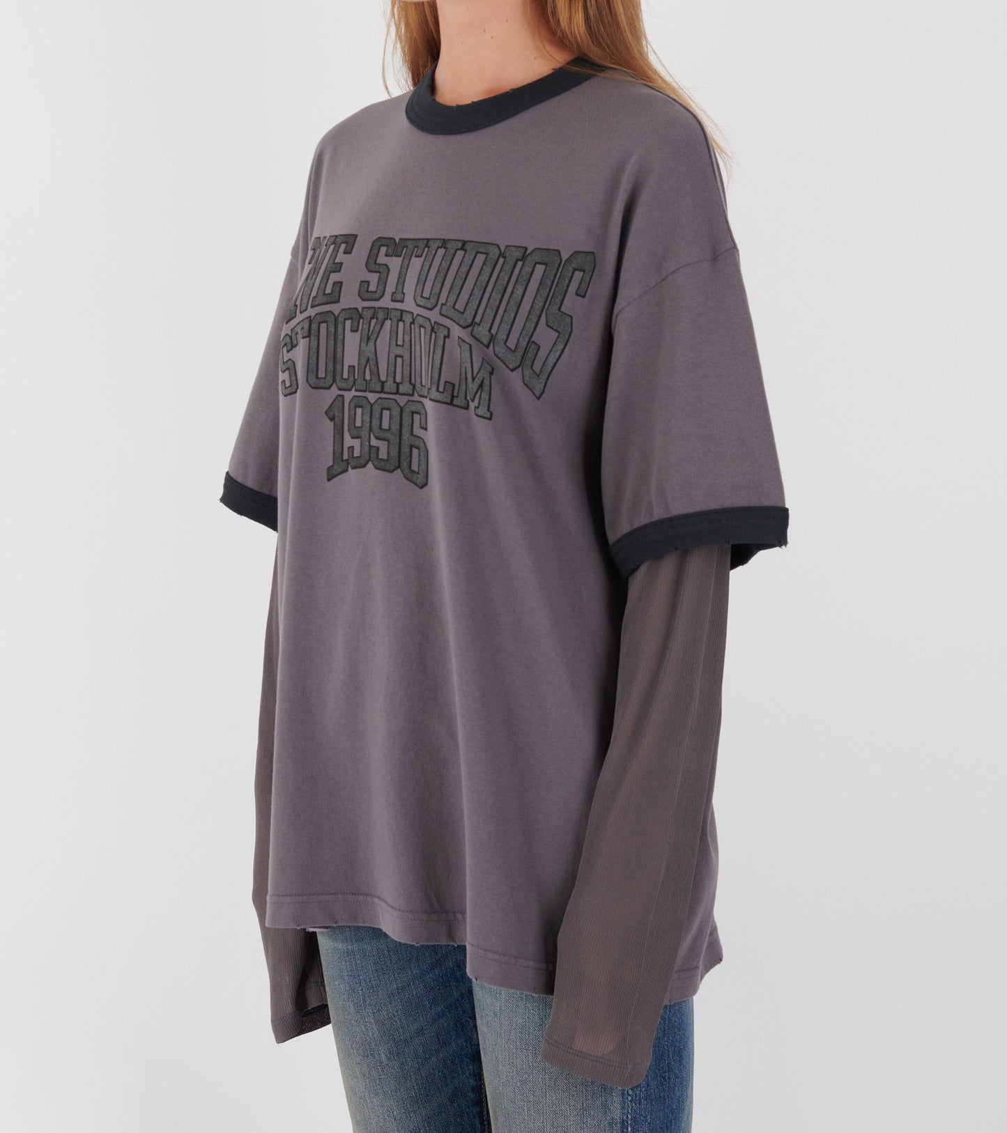 Layered Graphic T-shirt Dark Purple/Black
