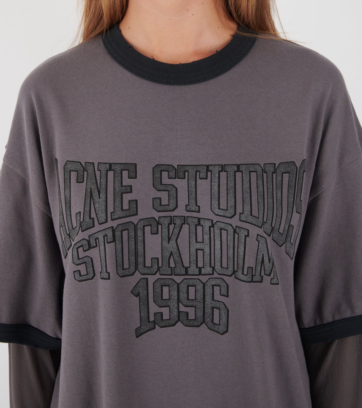 Layered Graphic T-shirt Dark Purple/Black