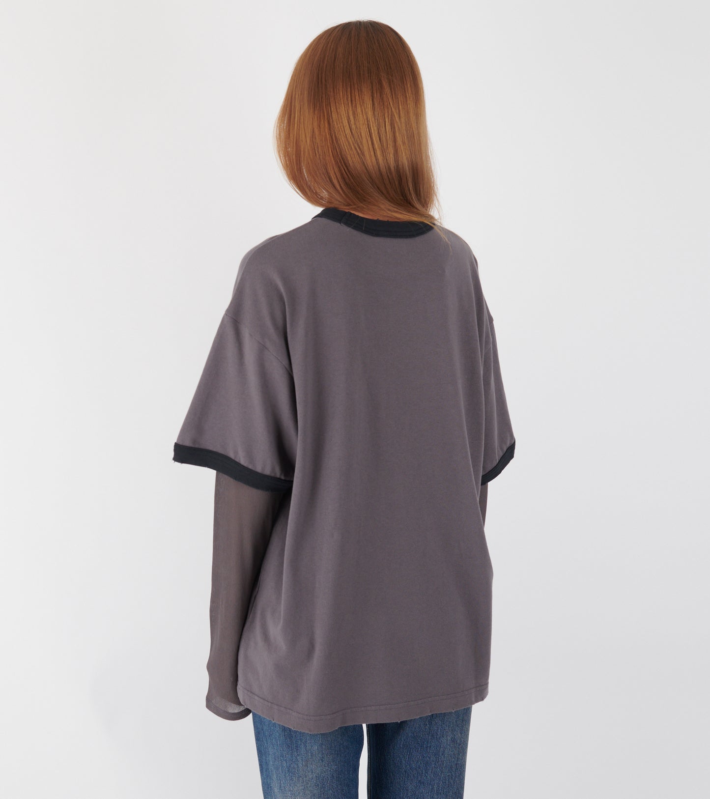 Layered Graphic T-shirt Dark Purple/Black
