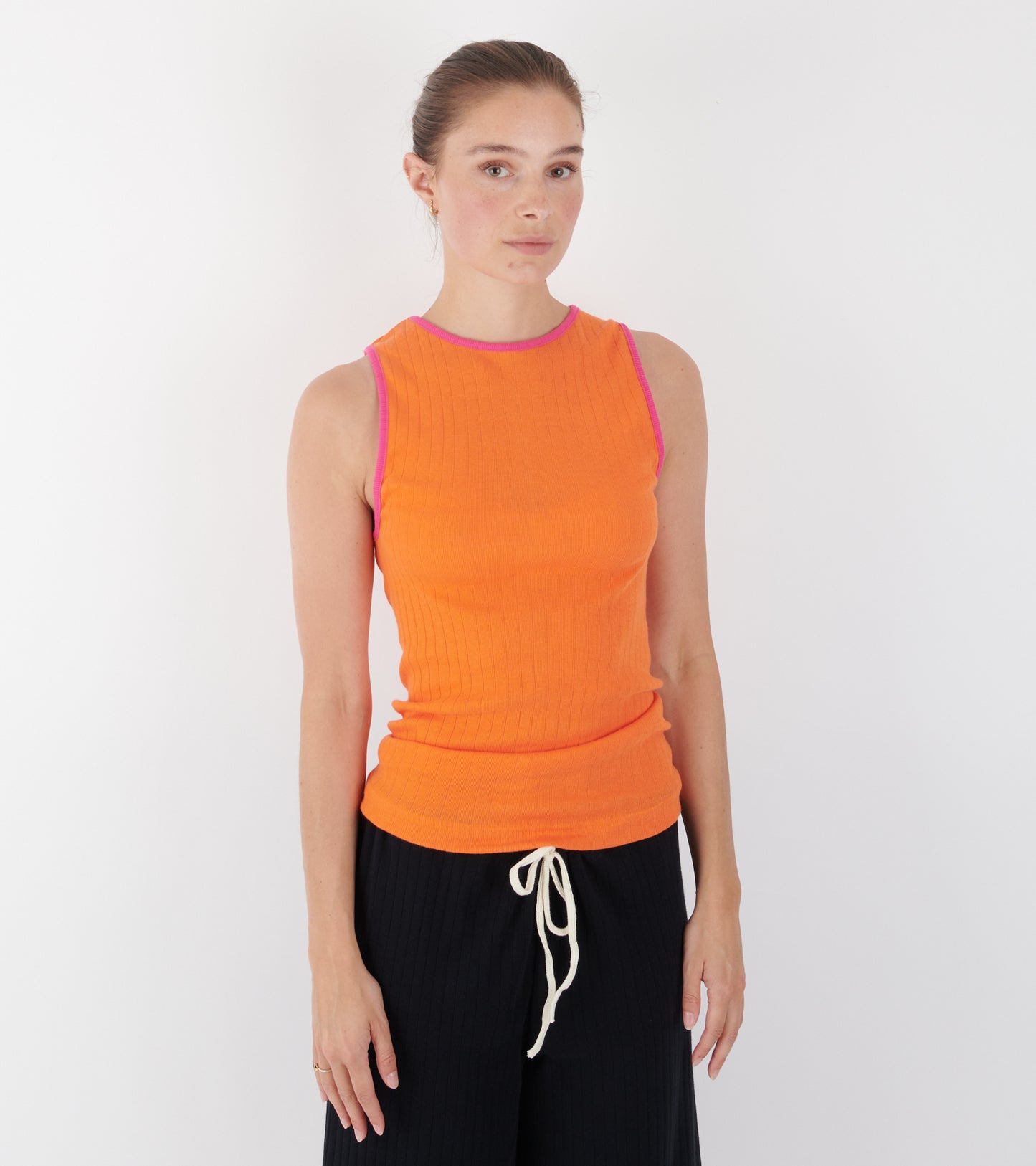 101 Tank Top Kontrast Orange/Chock