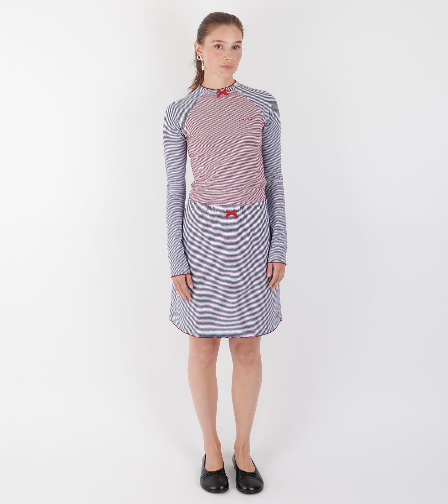 Skirt Jersey Navy Striped