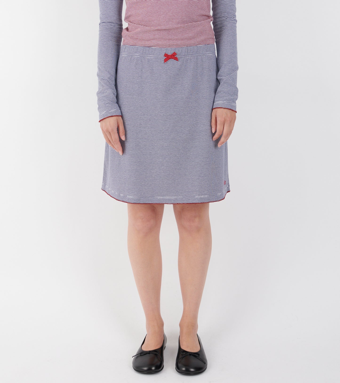 Skirt Jersey Navy Striped
