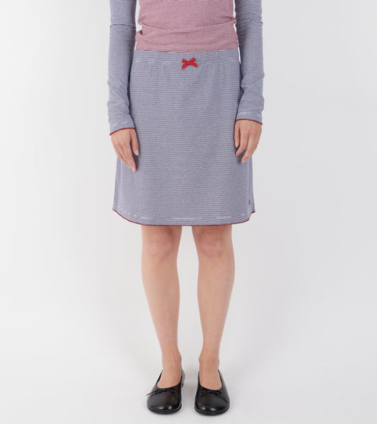 Skirt Jersey Navy Striped
