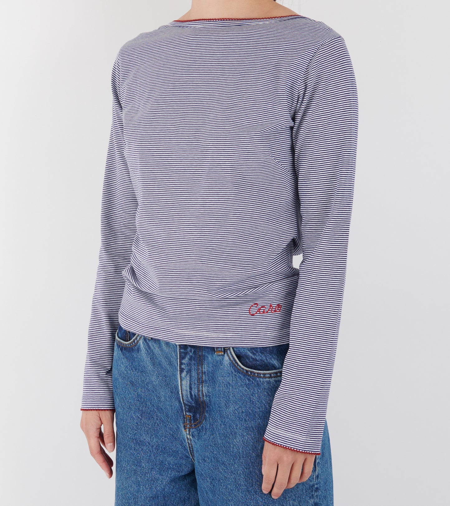Alexa Long Sleeve Navy Striped