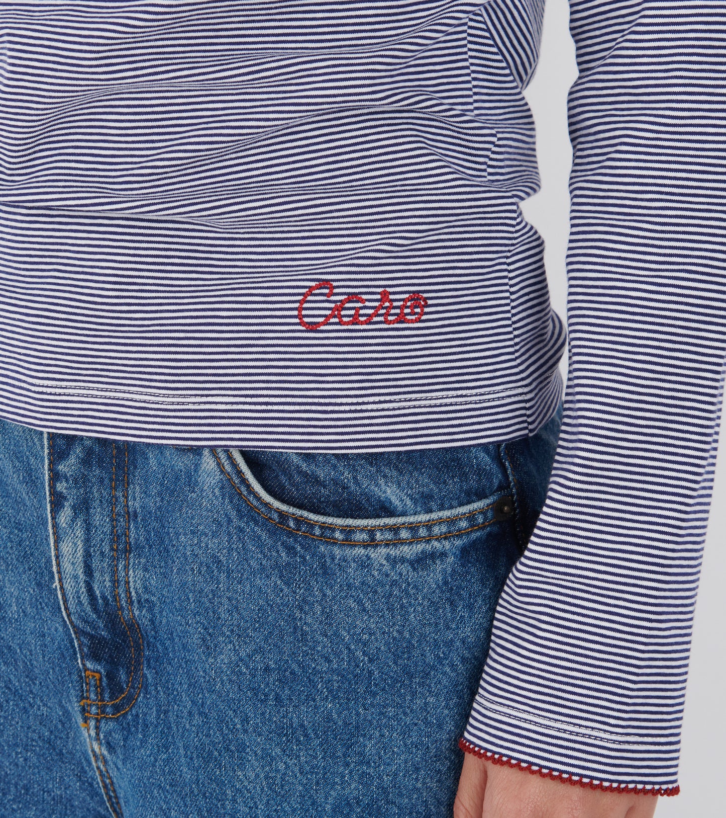 Alexa Long Sleeve Navy Striped