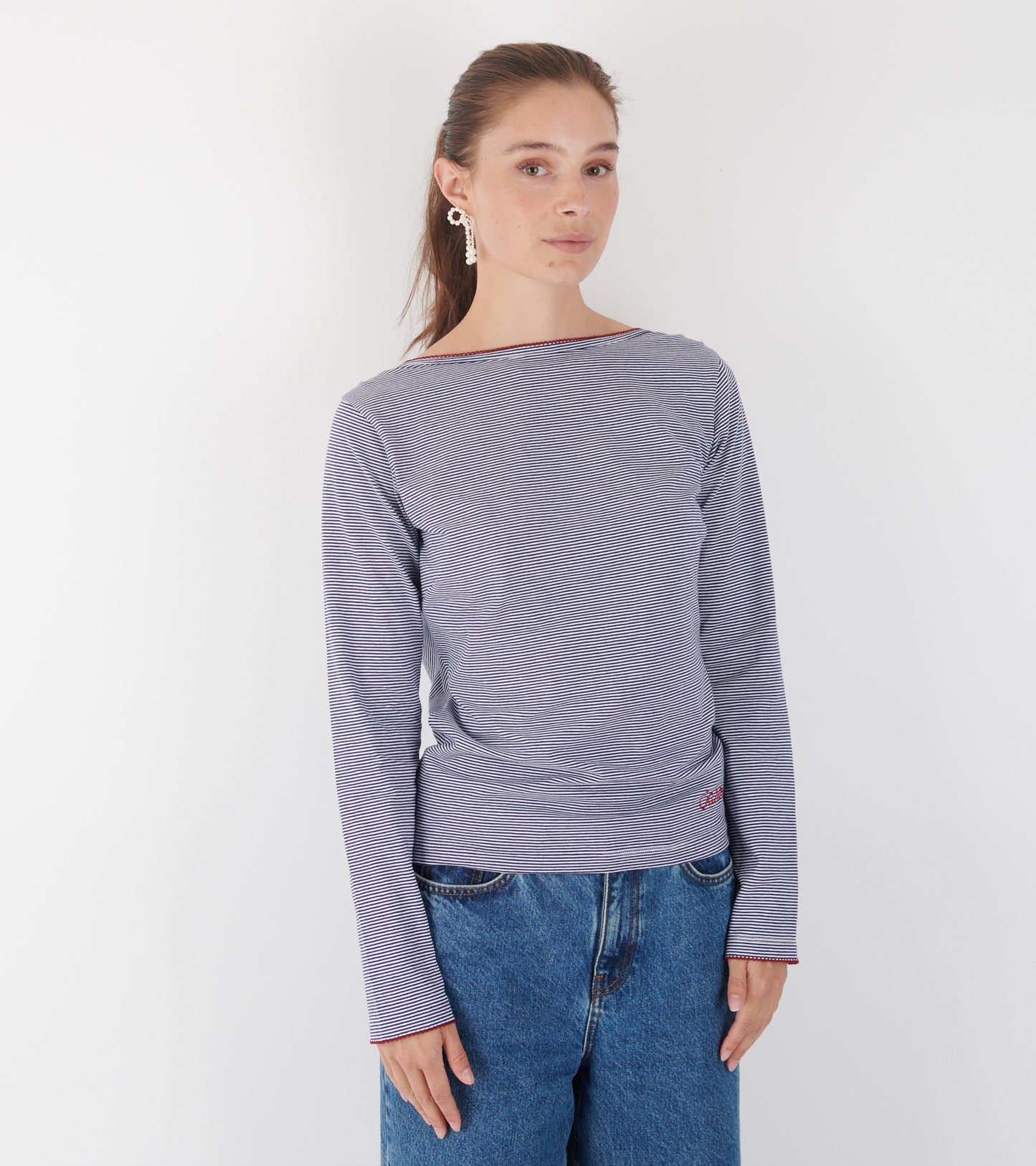 Alexa Long Sleeve Navy Striped