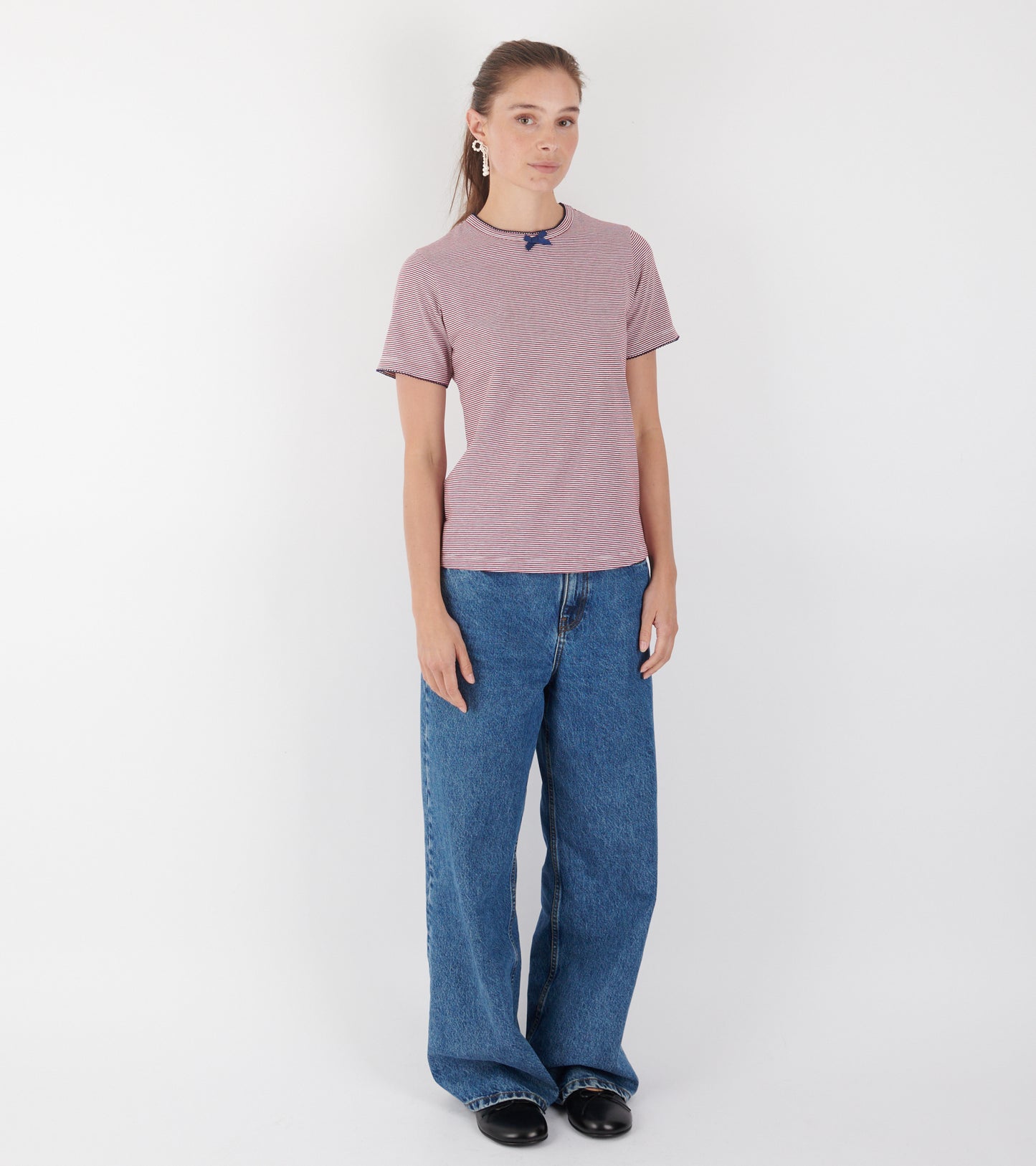 T-shirt Jersey Red Striped