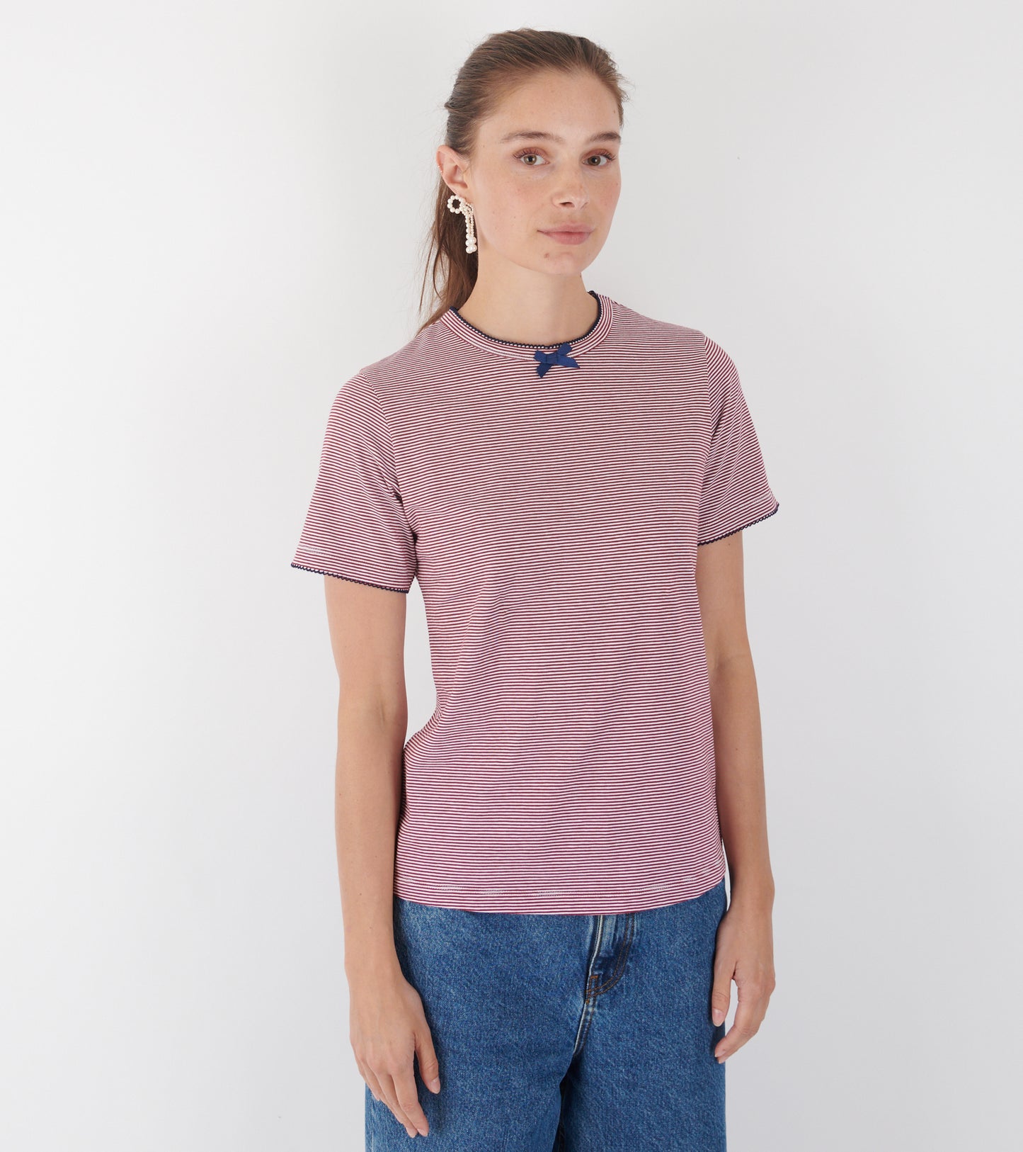 T-shirt Jersey Red Striped