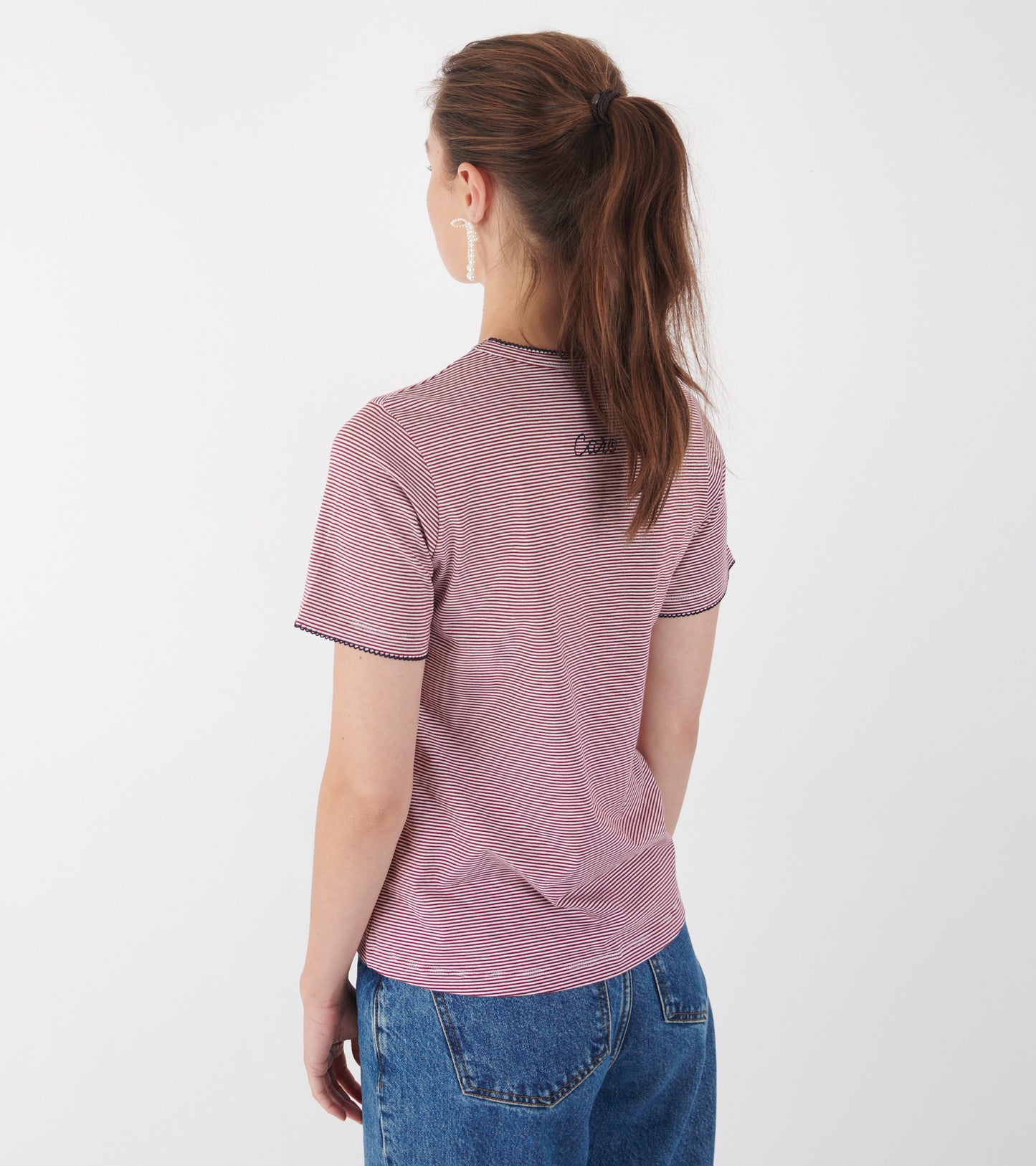 T-shirt Jersey Red Striped
